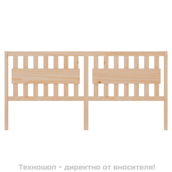 Горна табла за легло, 205,5x4x100 см, бор масив