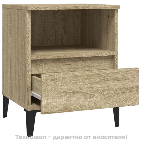 Нощно шкафче, сонома дъб, 40x35x50 см