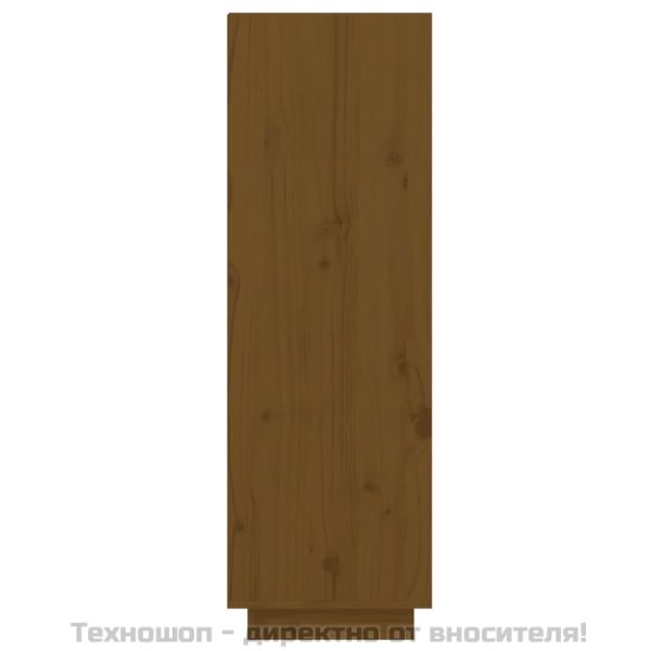 Шкаф за обувки, меденокафяв, 60x34x105 см, бор масив