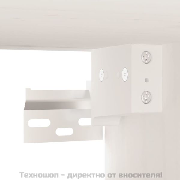 Стенен шкаф, бял, 80x30x30 см, борово дърво масив