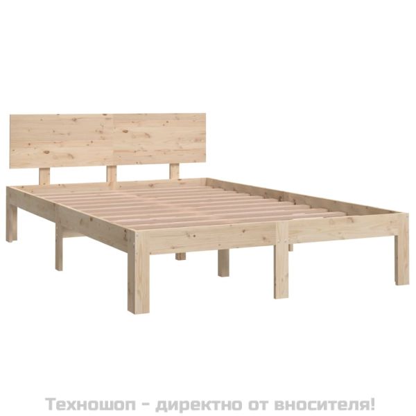 Рамка за легло, дърво масив, 120x190 см, Small Double