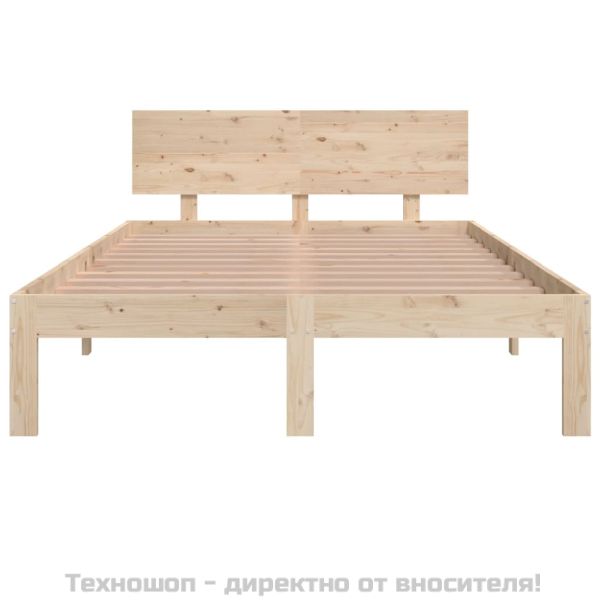 Рамка за легло, дърво масив, 120x190 см, Small Double