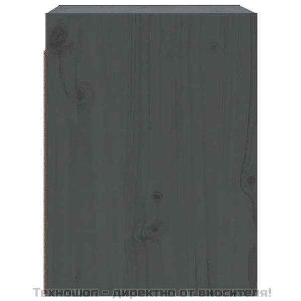 Стенни шкафове, 2 бр, сиви, 30x30x40 см, бор масив