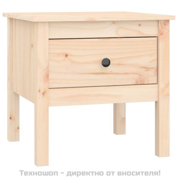 Странична масичка, 50x50x49 см, борово дърво масив