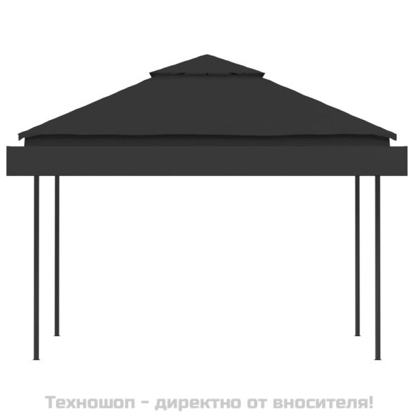 Шатра с двойно разтегаем покрив 3x3x2,75 м антрацит 180 г/м²