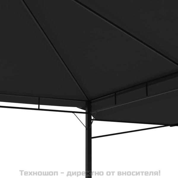 Шатра с двойно разтегаем покрив 3x3x2,75 м антрацит 180 г/м²