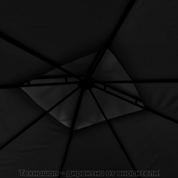 Шатра с двойно разтегаем покрив 3x3x2,75 м антрацит 180 г/м²