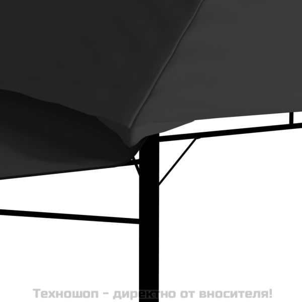 Шатра с двойно разтегаем покрив 3x3x2,75 м антрацит 180 г/м²