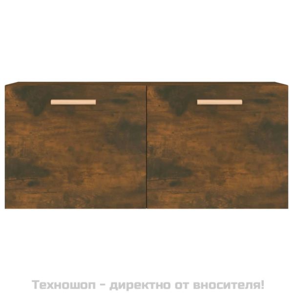 Стенен шкаф, опушен дъб, 80x35x36,5 см, инженерно дърво