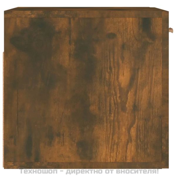 Стенен шкаф, опушен дъб, 80x35x36,5 см, инженерно дърво