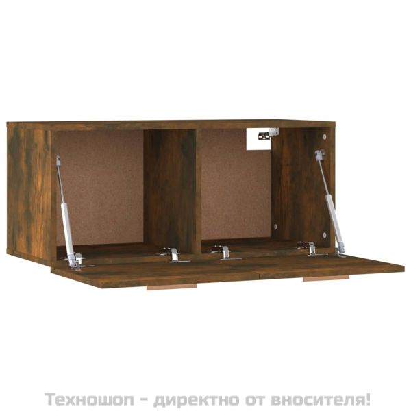 Стенен шкаф, опушен дъб, 80x35x36,5 см, инженерно дърво