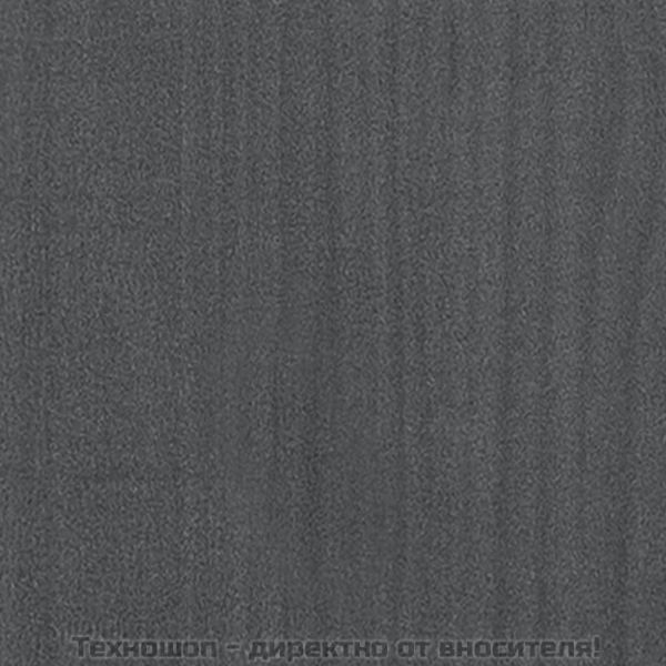 3-етажна библиотека, сива, 40x30x105 см, борово дърво масив