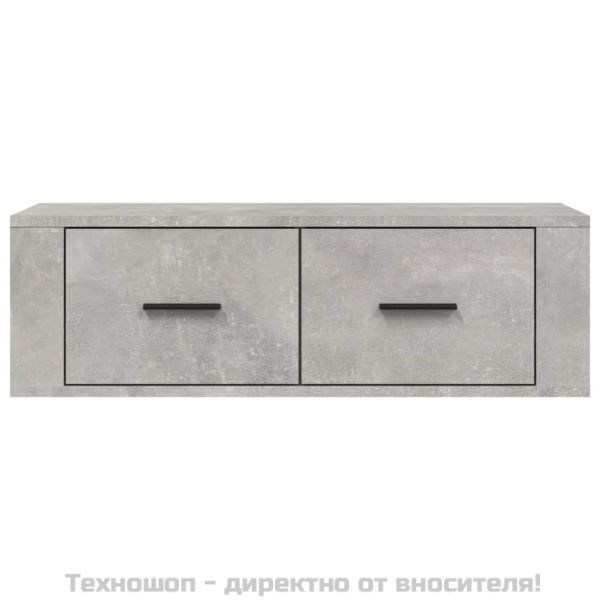 Висящ шкаф, бетонно сив, 80x36x25 см, инженерно дърво