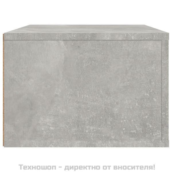 Висящ шкаф, бетонно сив, 80x36x25 см, инженерно дърво