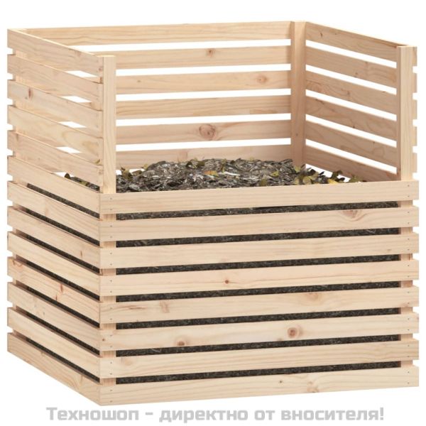 Компостер, 100x100x102 см, борово дърво масив