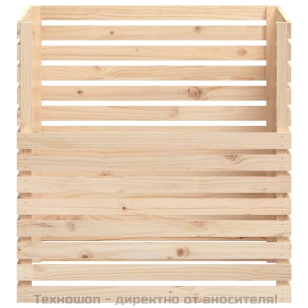 Компостер, 100x100x102 см, борово дърво масив