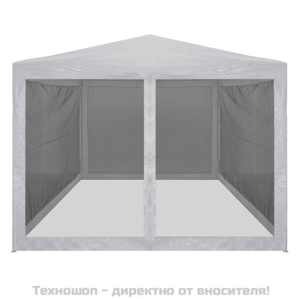 Парти шатра с 4 мрежести стени, 4х3 м