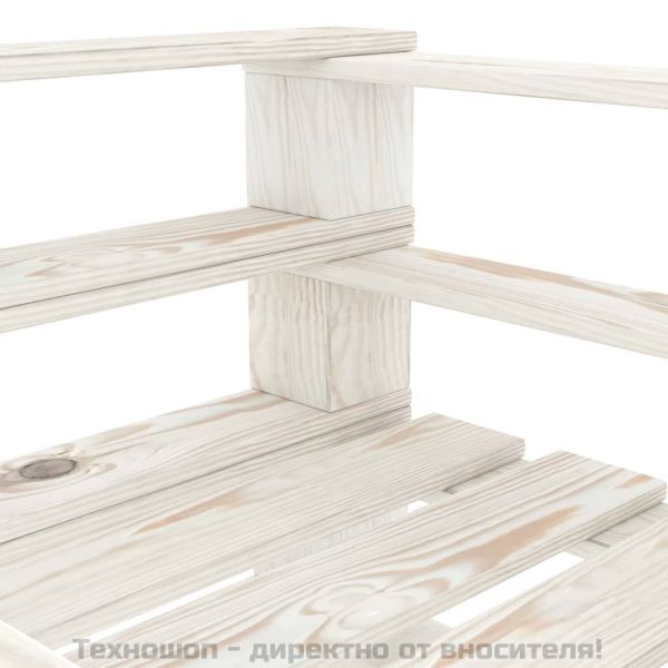 Градинско кресло от палети, дърво, бяло