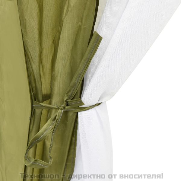 Палатка за басейн, текстил, 500x433x250 см, зелена