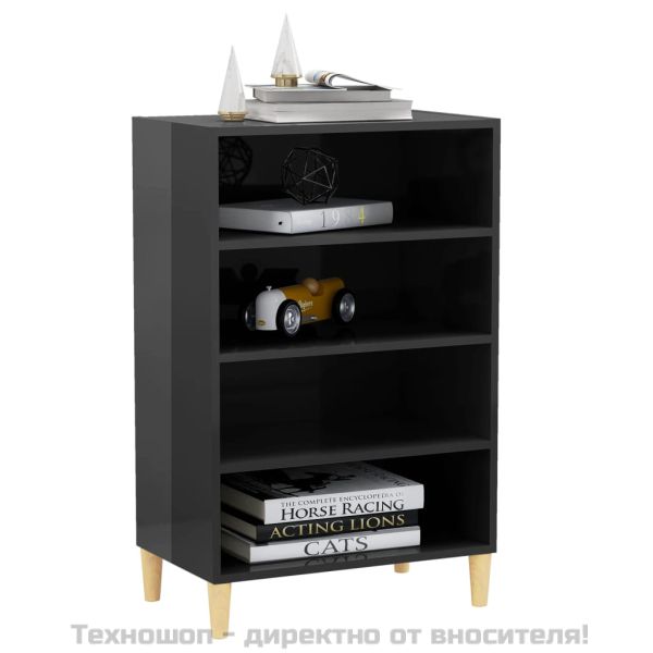 Бюфет, сив гланц, 57x35x90 см, инженерно дърво