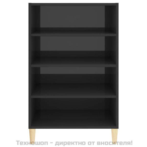 Бюфет, сив гланц, 57x35x90 см, инженерно дърво