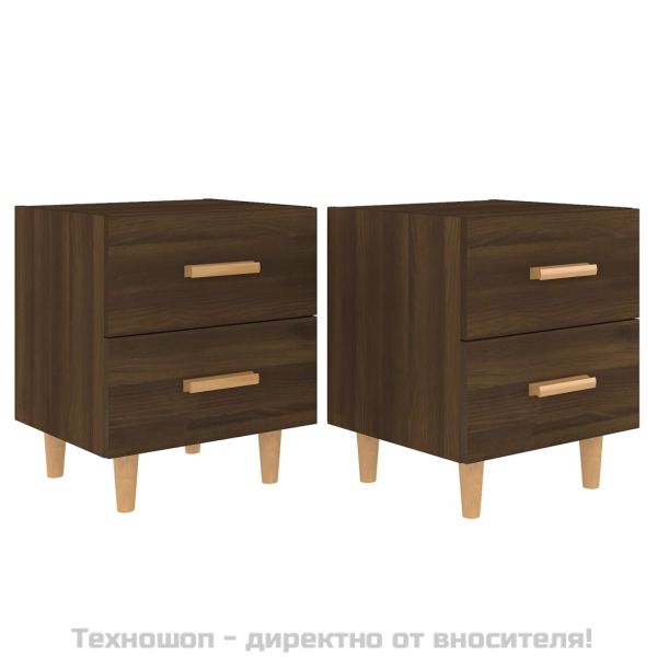 Нощни шкафчета, 2 бр, кафяв дъб, 40x35x47,5 см