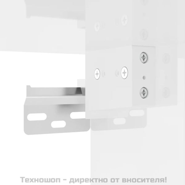 ТВ шкафове със стенен монтаж, 2 бр, бял гланц, 40x34,5x60 см