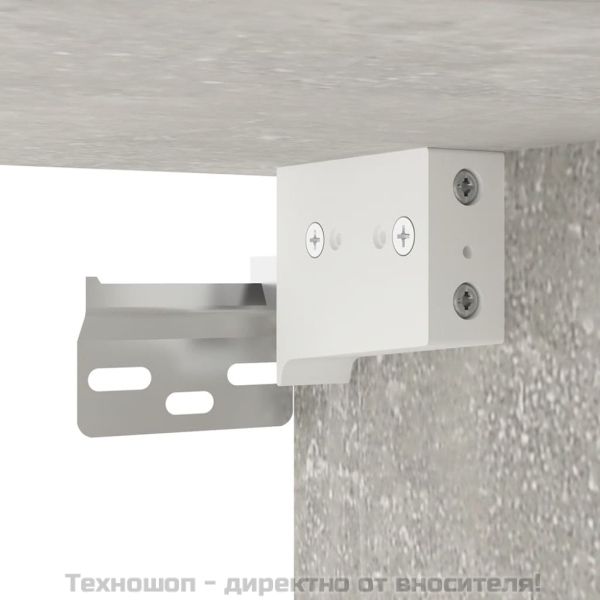 ТВ шкафове със стенен монтаж, 2 бр, бетонно сиви, 40x34,5x60 см