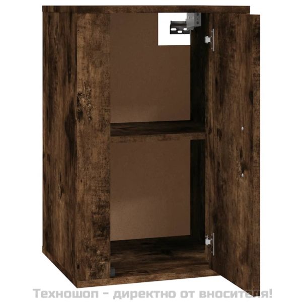 ТВ шкафове със стенен монтаж, 2 бр, опушен дъб, 40x34,5x60 см