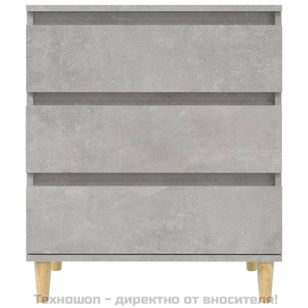 Сайдборд, бетонно сив, 60x35x70 см, инженерно дърво