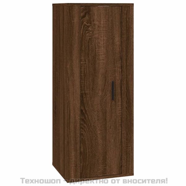 ТВ шкаф за стенен монтаж, кафяв дъб, 40x34,5x100 см