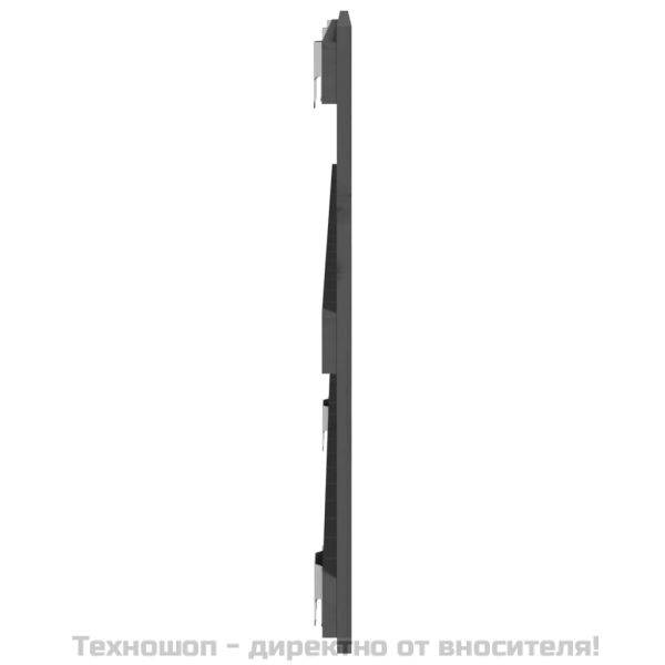 Стенна табла за спалня, сива, 127,5x3x60 см, борово дърво масив