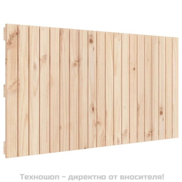 Стенна табла за спалня, 127,5x3x60 см, борово дърво масив