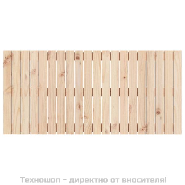 Стенна табла за спалня, 127,5x3x60 см, борово дърво масив