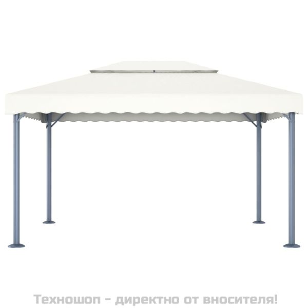 Шатра, 400x300 см, кремава, алуминий