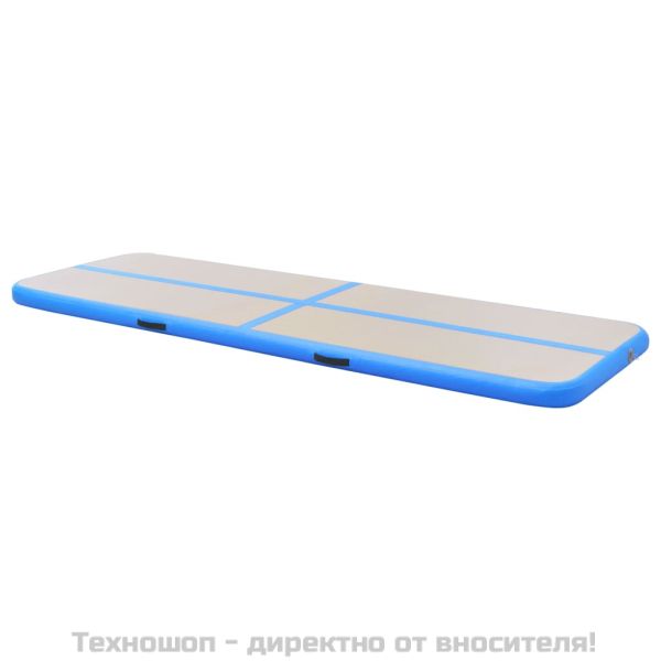 Надуваем дюшек за гимнастика с помпа, 400x100x10 см, PVC, син