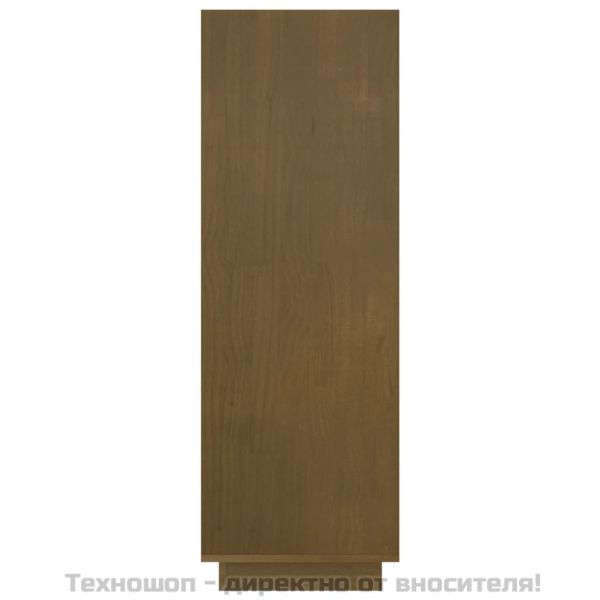 Библиотека/разделител за стая, меденокафява, 80x35x103 см, бор