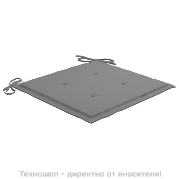 Възглавници за столове 2 бр сиви 50x50x4 см Оксфорд плат