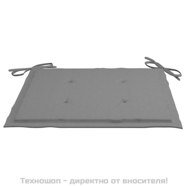 Възглавници за столове 2 бр сиви 50x50x4 см Оксфорд плат