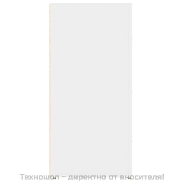 Сайдборд, бял, 40x33x70 см, инженерно дърво