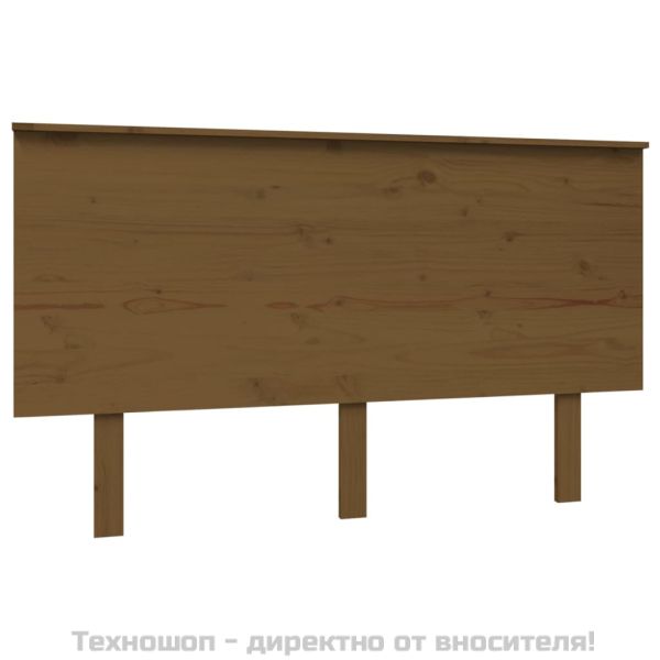 Горна табла за легло, меденокафява, 139x6x82,5 см, бор масив
