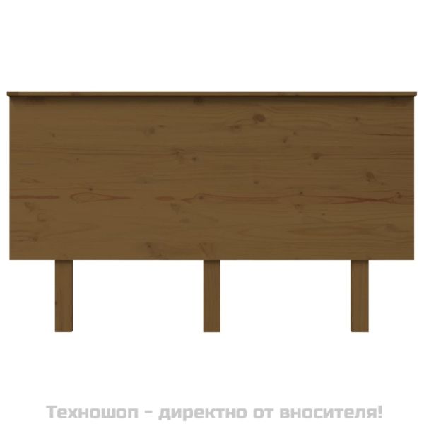 Горна табла за легло, меденокафява, 139x6x82,5 см, бор масив