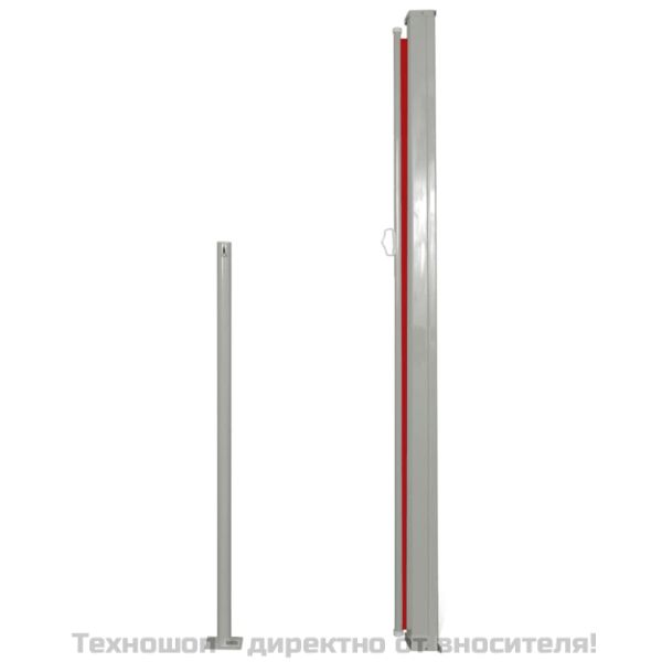 Странична тента за вътрешен двор/тераса, 160x300 см, черна