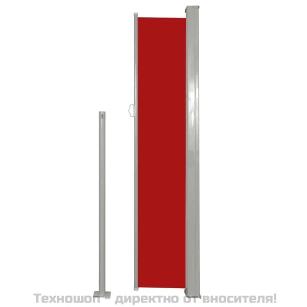 Странична тента за вътрешен двор/тераса, 160x300 см, черна