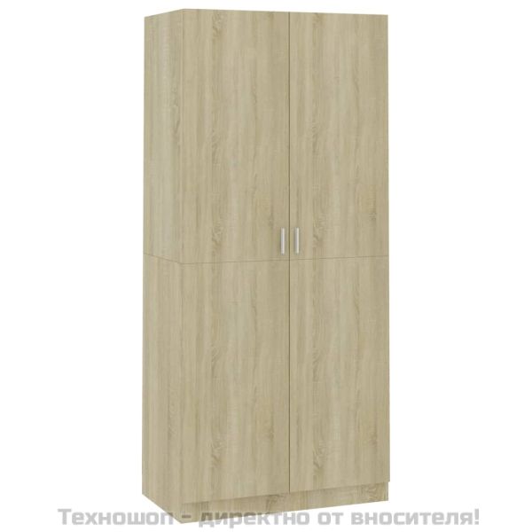 Гардероб, дъб сонома, 90x52x200 см, инженерно дърво