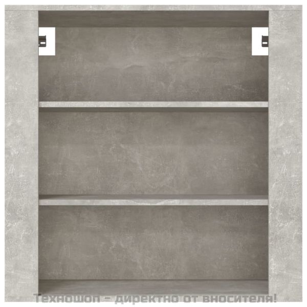 Стенен шкаф, бетонно сив, 80x33x80 см, инженерно дърво