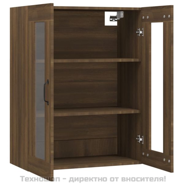 Окачен стенен шкаф, кафяв дъб, 69,5x34x90 см