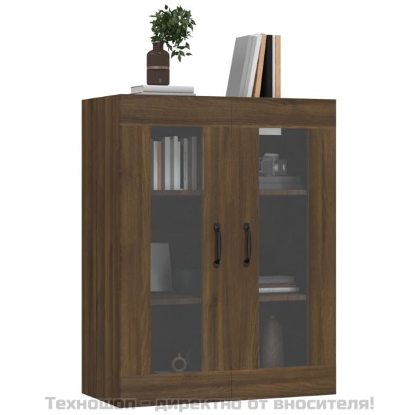 Окачен стенен шкаф, кафяв дъб, 69,5x34x90 см