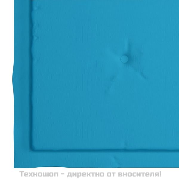 Възглавници за столове 2 бр сини 50x50x4 см Оксфорд плат