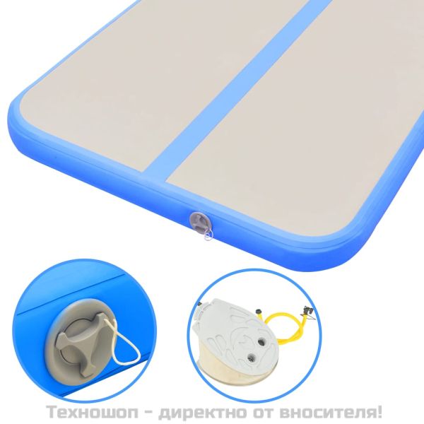 Надуваем дюшек за гимнастика с помпа, 700x100x10 см, PVC, син